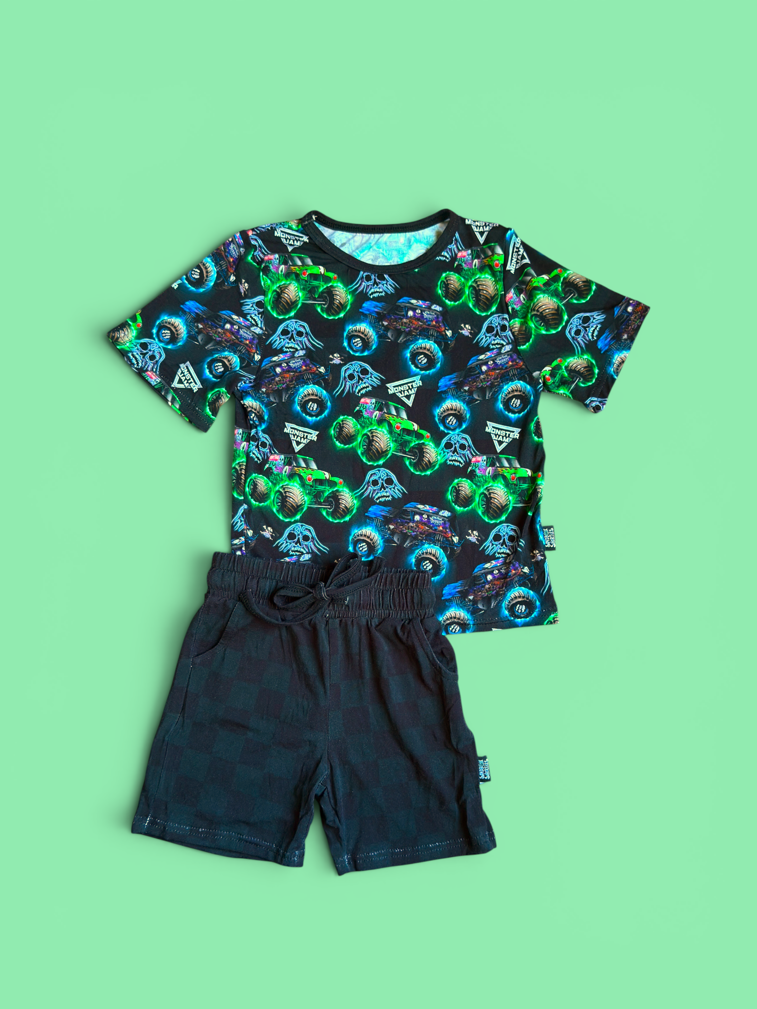 MIDNIGHT MAYHEM: *GREEN MACHINE EDITION* - Bamboo Short Set