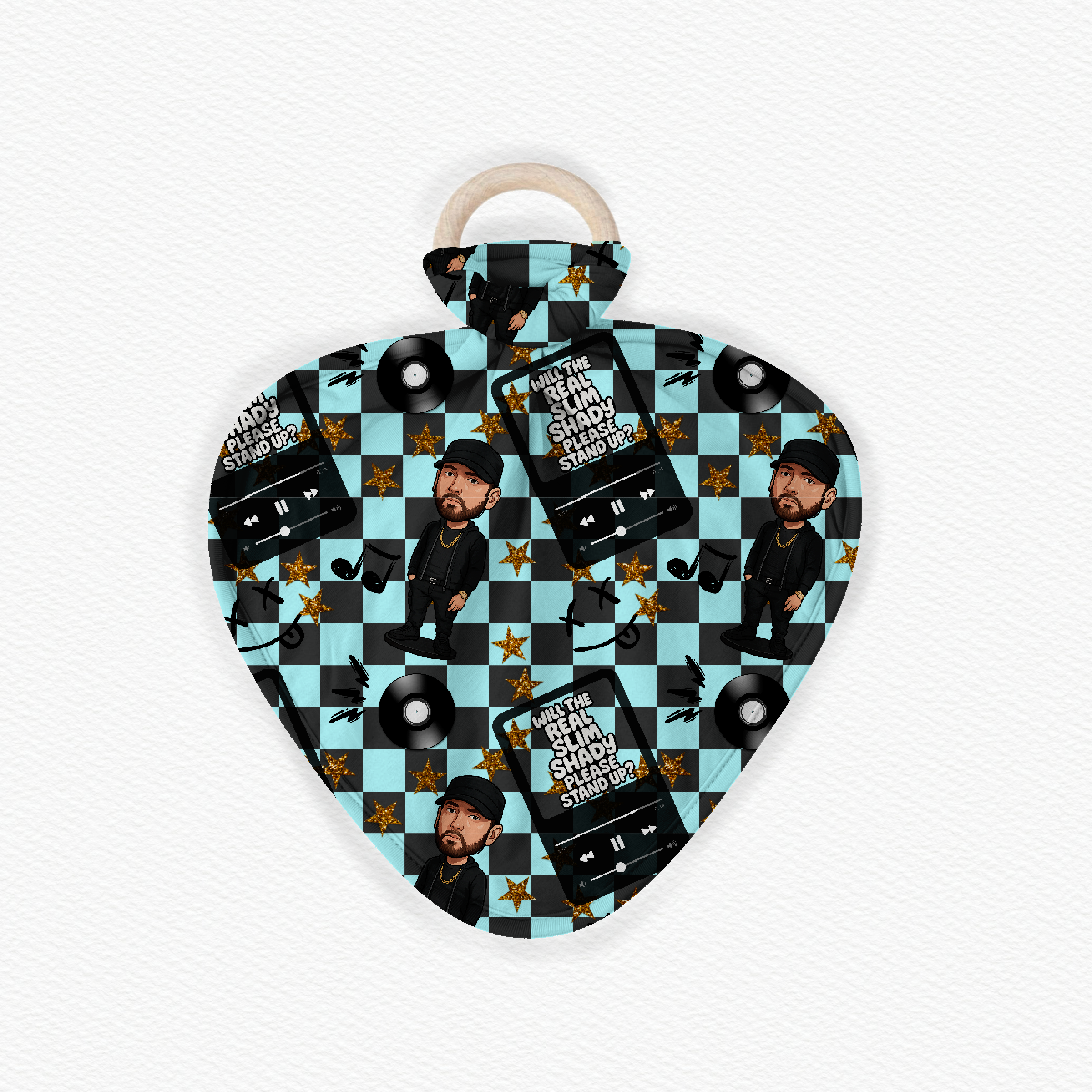 Rap God | Bamboo Lovey w/ Wooden Teething Ring