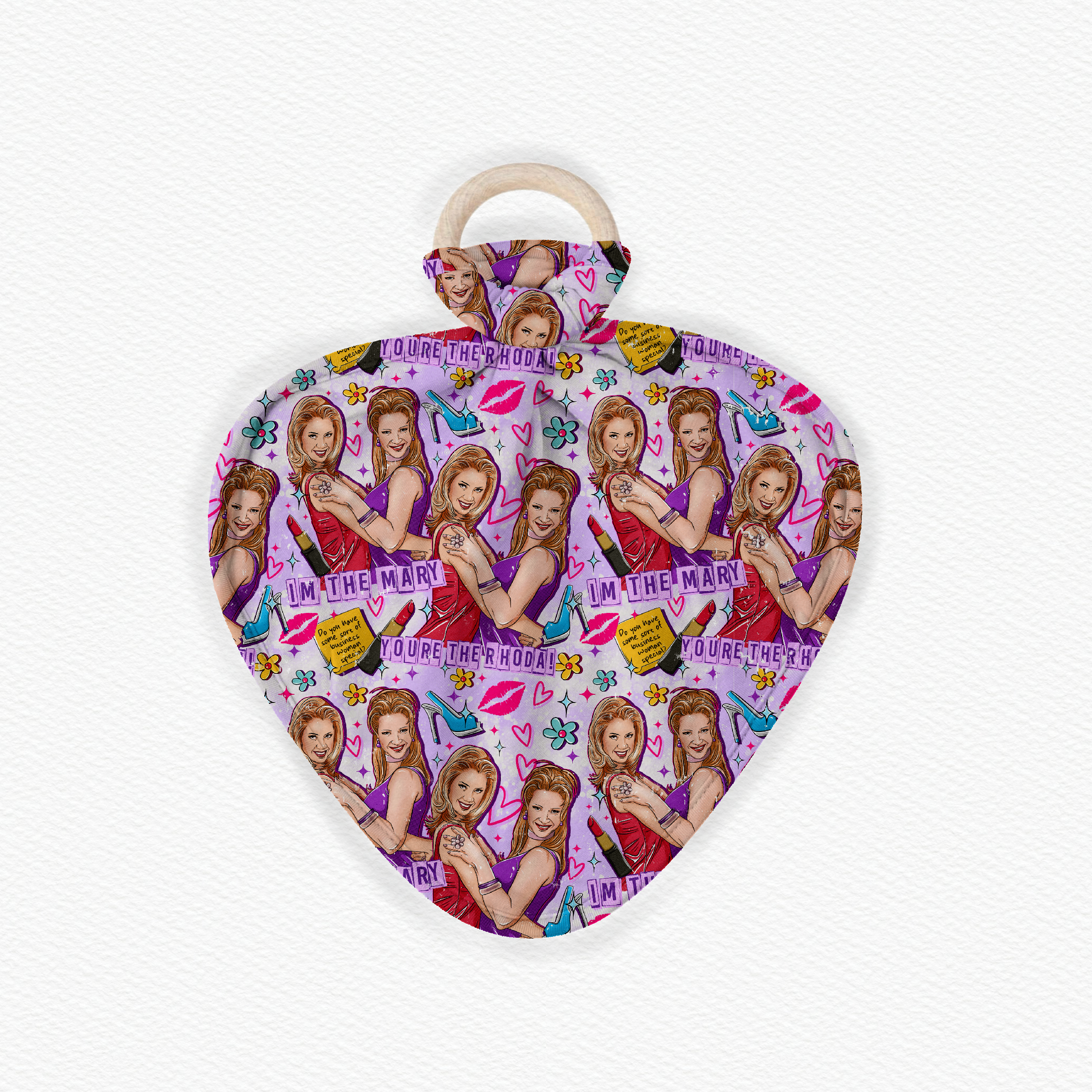 Business Women | Bamboo Lovey w/ Wooden Teething Ring